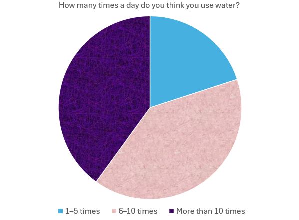 How many times a day do you think you use water?>

<br><br>

</td>
</tr>

</table>

<br>


<table width=