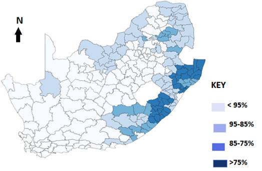 Map placeholder: South Africa water-stressed regions